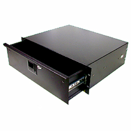 Image principale du produit Tiroir Rackable 4U acier noir avec serrure