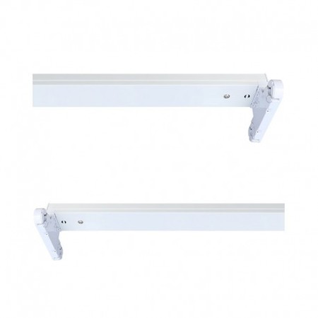 Image principale du produit Reglette blanche double pour 2 tubes leds 150cm