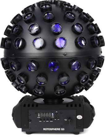 Image principale du produit RotoSphere Q3 ChauvetDJ Effet multifaisceaux puissant 5 leds 7W RGBW DMX et musical