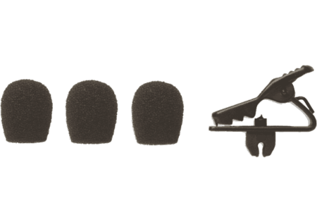 Image principale du produit RPM153B Shure Bonnette - 3 Bonnettes + pinces pour MX153 noir