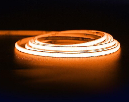 Image principale du produit Ruban de led cob largeur 5mm orange 24v 528 leds 5W/m 5M