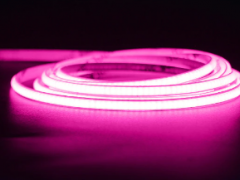 Image principale du produit Ruban de led cob largeur 5mm rose 24v 528 leds 5W/m 4m