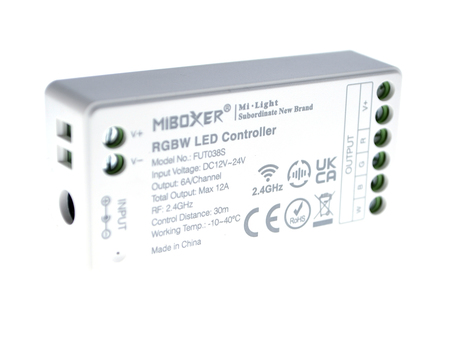 Image principale du produit Recepteur RF pour ruban de led RVBW 12A série 4 zones