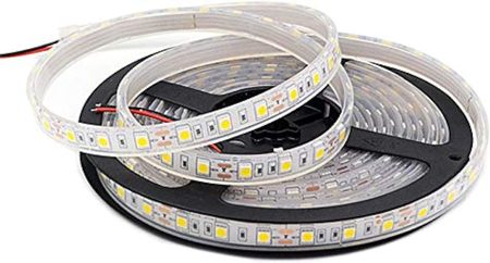 Image principale du produit Ruban LED etanche 12V Blanc Froid 300 LEDS 5050 IP67 Rouleau de 5m