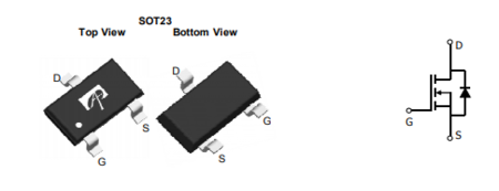 Image principale du produit Transistor Mosfet N CMS 30V 4,9A 1,4W 0.025ohms SOT-23