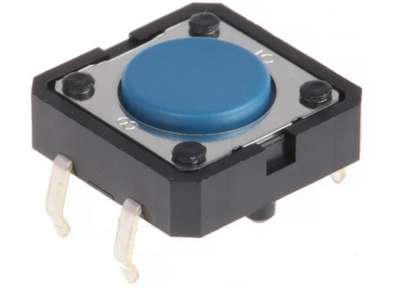 Image principale du produit Switch interrupteur à souder 4 pattes - commutateur Omron B3F 5000 12x12x4.3mm 1.27N