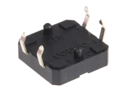 Image secondaire du produit Switch interrupteur à souder 4 pattes - commutateur Omron B3F 5000 12x12x4.3mm 1.27N