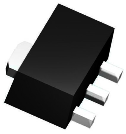 Image principale du produit Transistor cms BCX54-16 NPN, 45 V, 1 A, UPAK, 4 broches