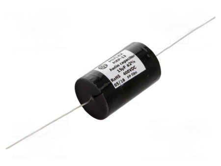 Image principale du produit Condensateur audio polypropylène 15uF 400VDC ±2% Ø29,3x44mm