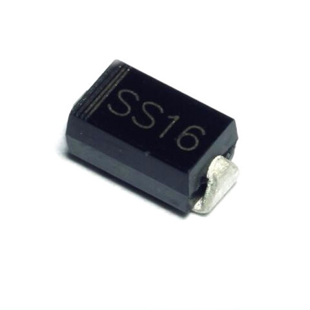 Image principale du produit Diode cms SS16 schottky rectifier 1A, 60V, DO-214AC (SMA)