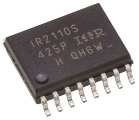 Image principale du produit IR2110S Double Driver de puissance MOSFET 2.5A, Non inverseur, 10 - 20 V, 16 broches SOIC W