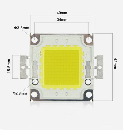 Image principale du produit Led 100W blanc froid 6500K 3A