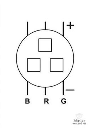 Image secondaire du produit Led à souder RGB 9W version 1 B-R-G