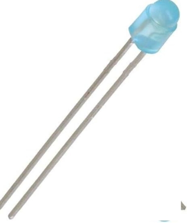 Image principale du produit LTL17KCBH5D LED 3mm bleu 180-880mcd 50° Front: convexe - 2,54mm LITEON