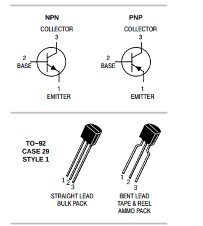 Image secondaire du produit Transistor NPN MPS8099 80V 500mA 1.5W TO-92