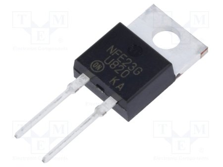 Image principale du produit Diode de puissance MUR820G THT 200V 8A TO-220