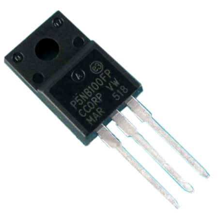 Image principale du produit Transistor STP5NB100FP Mosfet PowerMesh N 1000V 5A 2.4Ohms ±30V