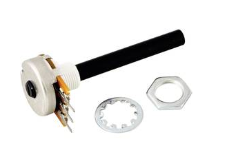 Image principale du produit Potentiomètre mono montour 10K ohms Logarithmique Axe 6mm