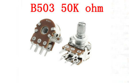 Image principale du produit Potentiomètre B50K Linéaire double