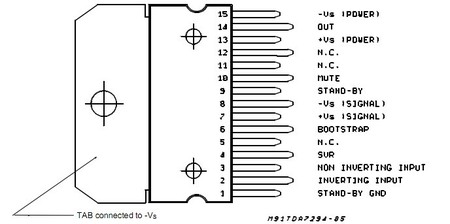 Image principale du produit Ampli Audio intégré TDA7294V - 100W Mono