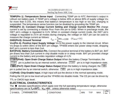 Image nº3 du produit Gestion de charge batterie Lithium-ion 1A TP4056 SOIC-8