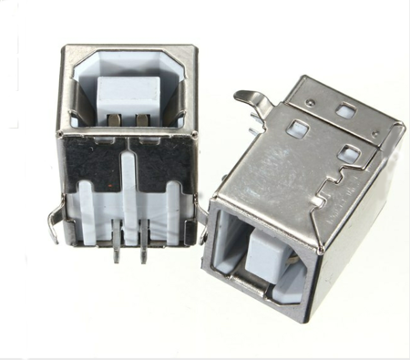 Image principale du produit Embase USB 2.0 Type B Femelle à souder sur circuit traversant