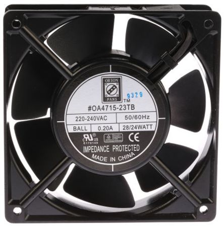 Image secondaire du produit Ventilateur 230V 120x120x38 mm 0.14-0.12A