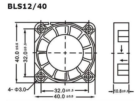 Image secondaire du produit Ventilateur 40x40x10mm 12Vdc 0.1A