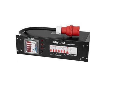 Image principale du produit SBM-32B Eurolite - Distribution électrique rackable 32A