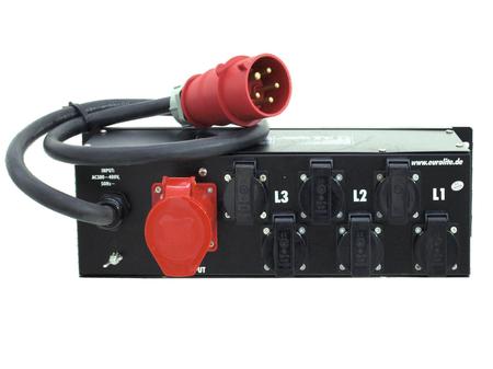 Image nº3 du produit Distributeur de courant Rackable Eurolite SBM-32 32A avec afficheurs