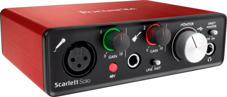 Image principale du produit Carte son Focusrite Scarlett2 Solo 2 in 2 out