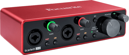 Image principale du produit Focusrite Scarlett3 2i2 interface audio USB-C 2 entrées 2 sorties