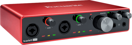 Image principale du produit Scarlett 8i6 G3 Focusrite - interface audio USB-C midi spdif 8 entrées 6 sorties