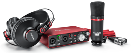 Image principale du produit Pack Studio Focusrite Scarlett Studio Carte son 2i2 + Casque + micro