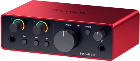 Image nº6 du produit SCARLETT4 Solo Studio Focusrite - Pack Carte son 2 entrées 2 sorties 192KHz + micro statique + casque studio