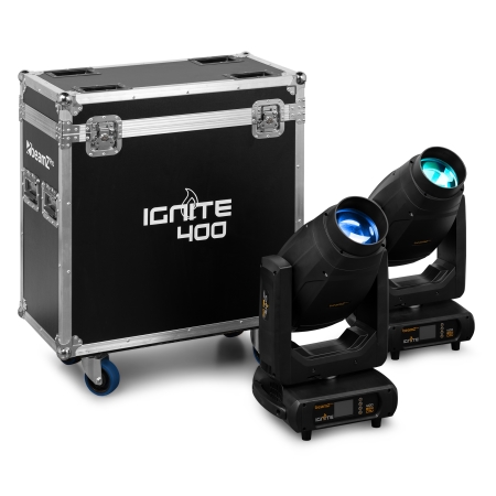 Image nº4 du produit Set IGNITE400 Beamz-pro - Pack de 2 Lyres LED 400W BSW 3en1 CMY Flight Case