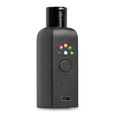 Image principale du produit WD1M Beamz Émetteur DMX sans fil sur batterie XLR3