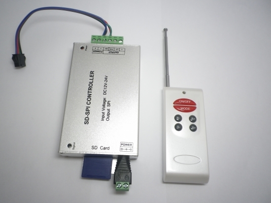 Image principale du produit Controleur SPI avec carte sd et logiciel  pour ruban led LPD6803PIXEL