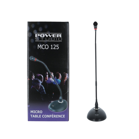 Image nº11 du produit MCO 125 Power Studio Micro Col de Cygne XLR avec base et bouton poussoir
