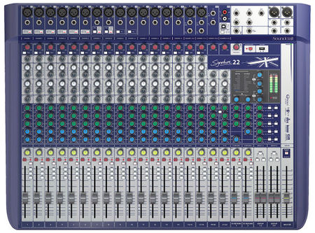 Image principale du produit Signature 22 Soundcraft Table de mixage 22 voies avec effet lexicon