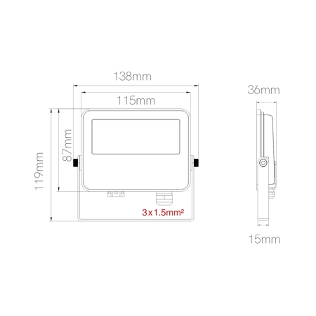 Image nº4 du produit Projecteur Led noir IP65 Beneito Faure SKY 10W blanc variable 110°