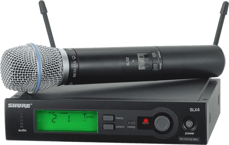 Image principale du produit KIT HF Micro Shure - SLXD24E B87A Complet - Emetteur main Beta87A Supercardioïde Bande J3