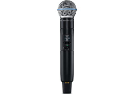 Image principale du produit SLXD2-B58-J53 Shure - Emetteur main pour SLX avec capsule Beta58 bande J53