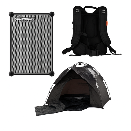 Image principale du produit Pack Soundboks 4 MG Grise Enceinte autonome Bluetooth 216W 126dB IP65 + Support sac à dos + Kit Festival