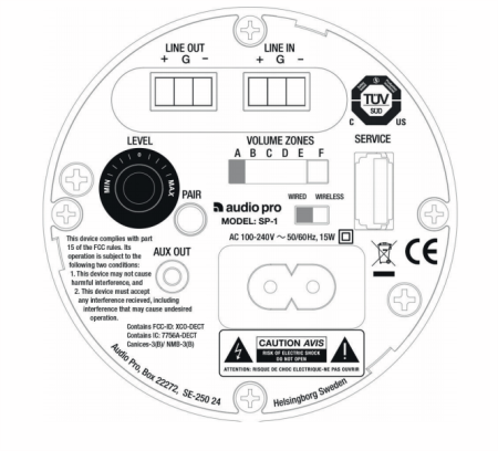 Image nº5 du produit Haut parleur actif Audio Pro Business SP-1 pour installation sur rail transmission sans fil 1.9 GHz noir