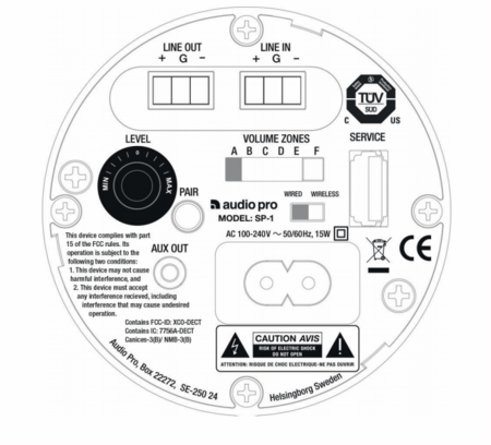 Image nº4 du produit Haut parleur actif Audio Pro Business SP-1 pour installation sur rail transmission sans fil 1.9 GHz blanc