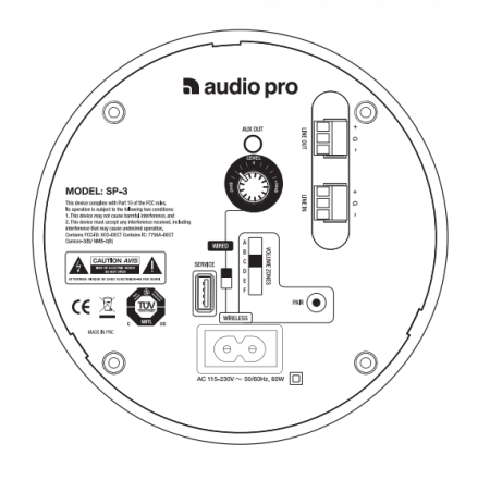 Image nº4 du produit Enceinte active 2 voies Audio Pro Business SP-3 pour installation sur rail transmission sans fil 1.9 GHz blanc