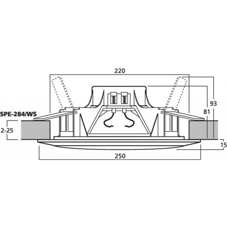 Image secondaire du produit Paire de haut parleur de plafond Public adress IP65