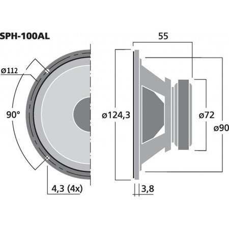 Image nº4 du produit Haut parleur de médium Hi-Fi 4 pouces 40w sous 8 Ohms