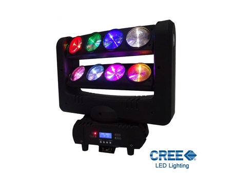 Image principale du produit Lyre Power Lighting - SPIDER LED LYRE - 8X10W Led CREE RGBW